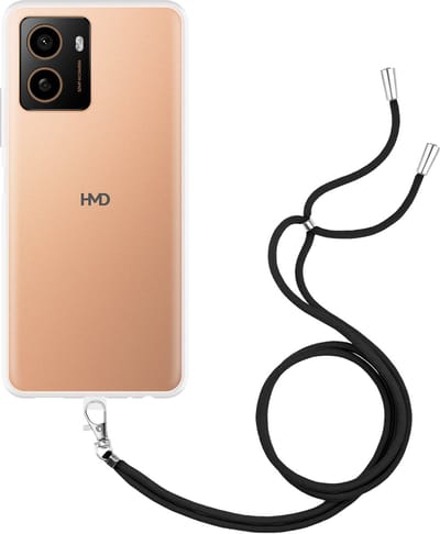 Just in Case hoesje met koord geschikt voor HMD Pulse+ Hoesje met Koord - Flexibele Case - Transparant