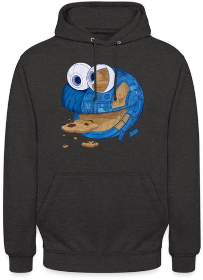 Sesamstraat Koekiemonster Machine Hoodie Unisex