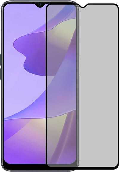Screenprotector - Geschikt voor OPPO A16 - Privacy Filter - Gehard Glas - Beschermglas - Tempered Glass - Screen Protector