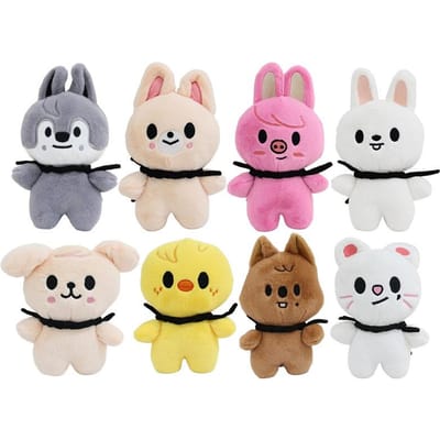 70Style Skzoo Pluche Sleutelhanger Kawaii Skzoo Sleutelhanger Stay Pluche Cartoon Knuffeldier Pop Kawaii Speelgoed Kamer Decoratie Kinderen Cadeau 8pcs pink