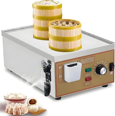 Elektrische Stoommachine - Stoomoven Broodjes - Commercieel Gebruik - Instelbare Temperatuur - 48x29x20cm