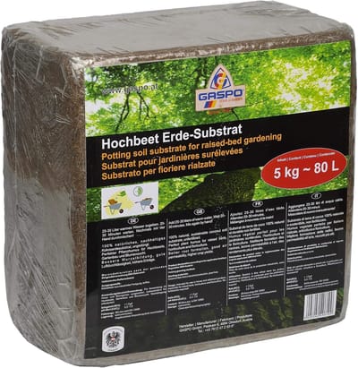 Verhoogd bloembed substraat - Kokosgrond potgrond - Planten kweken - Turfvrij en duurzaam - 80 liter volume