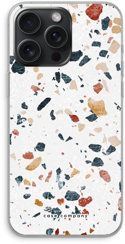 Case Company® - Hoesje geschikt voor iPhone 15 Pro Max hoesje - Terrazzo N°4 - Soft Cover Telefoonhoesje - Bescherming aan alle Kanten en Schermrand