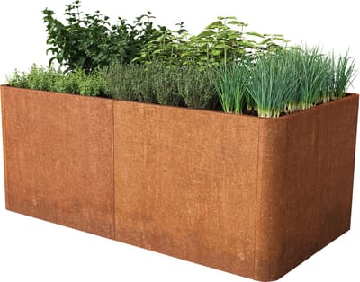PRIMEYARD cortenstaal Moestuinbak Mario 146x80x80 cm, roest look