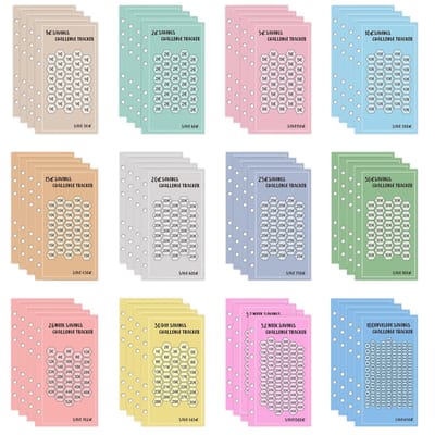 Dailygoods- Spaarplanner 48 Vellen - Budget Planner - Budgetplanner Accessoires - A6 - Geldbesparingsuitdaging - Financiële Gezondheid