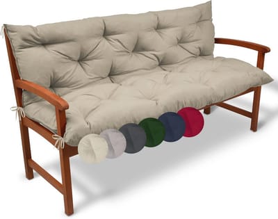 Zit- en Rugkussen voor Tuinmeubelen - 120 x 50 x 50 cm - Dikker Kussen voor Ideaal Zitcomfort - Wasbaar en Duurzaam