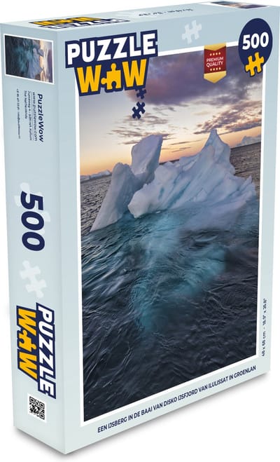 Puzzel Een ijsberg in de baai van Disko IJsfjord van Ilulissat in Groenland - Legpuzzel - Puzzel 500 stukjes