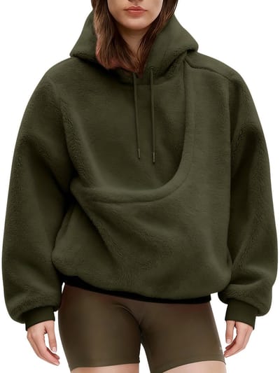 Hoodies met zakje voor huisdieren - oversized sweatshirt met voorvak - voor kleine katten en puppy's - 1 stuk(Donkergroen L)