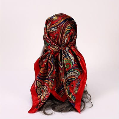 Zomer Luxe Zijden Sjaal Vierkante Hijab Dames Sjaals Zomer Chic Fietsen Haarband Bandana Hijabs Foulard Sjaals 90*90Cm 90cm black