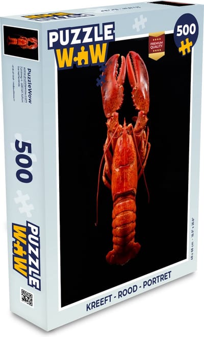 Puzzel Kreeft - Rood - Portret - Legpuzzel - Puzzel 500 stukjes