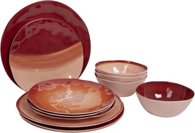 Bo-Camp - Servies - Halo - 12 Stuks - Terra