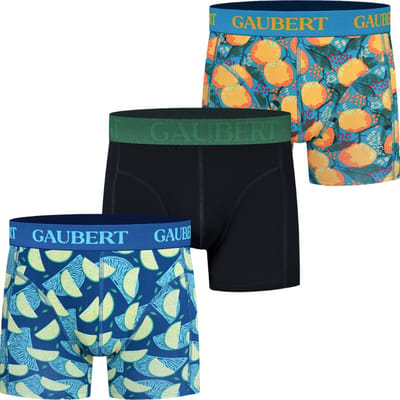 Bamboe Boxershorts Heren | Maat M | Gaubert | Trendy Felle Kleuren | 3 Stuks | Zeilboot en Bloemen
