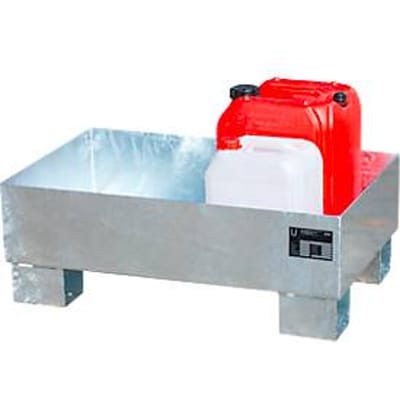 Lekbak AW60-1 - 65 liter - L 800 x B 500 X H 290 mm - zonder rooster - gegalvaniseerd