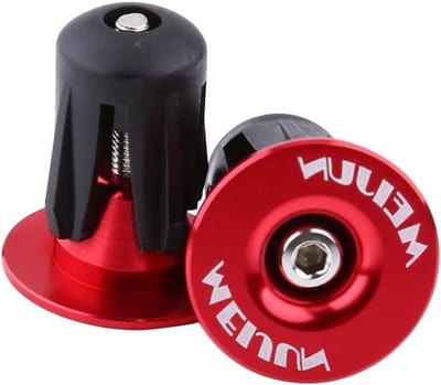 Fietsstuur Eindkappen - Stuurdopjes Set - Fiets Beschermen - Aluminium Legering - 2 stuks - Rood