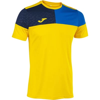 Joma Crew V T-shirt Met Korte Mouwen Geel 5-6 Years Kinderen
