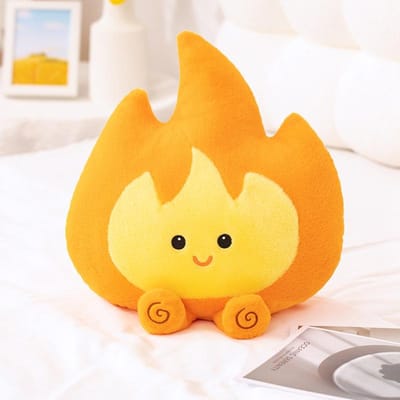 45cm Vuur Pluche Speelgoed Kussen Kawaii Schattige Pluche Pop Bank Kussen Zacht Knuffel Speelgoed Pop Kerst Verjaardagscadeau Voor Kinderen 45cm oranje