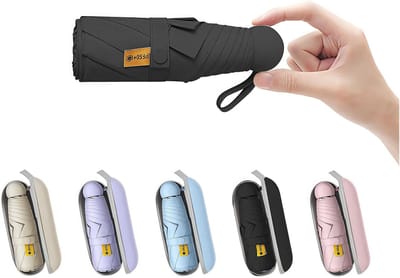 Paraplu's - Paraplu opvouwbaar -Reisminiparaplu - voor in de tas - met hoes - Kleine - compacte UV-bescherming - Lichtgewicht - klein opbergvakje