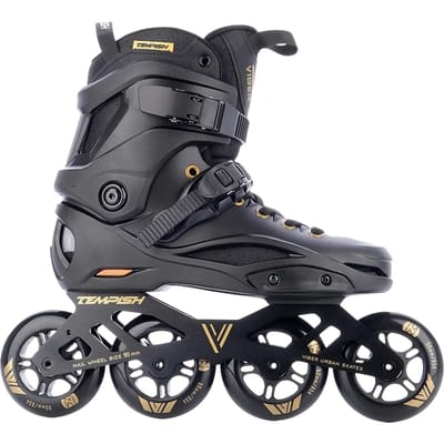 Tempish Viber L.E. 90 Skeelers Volwassenen – 4x90mm Wielen – Fitness / Speed Inline Skates – Zwart Goud – Maat 38