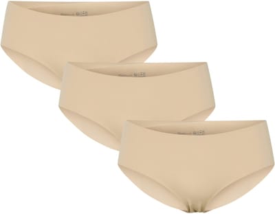 3-pack dames slip - PCNAMEE - Naadloze seamless slips -beige / S - Beige