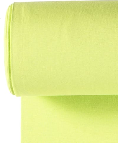 Boordstof Uni Rondgebreid 35 cm per Meter – Limoen – Elastische Boordstof voor Mouwen, Hals & Taille