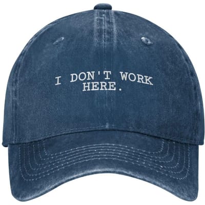 Ik werk hier niet Baseballpet Grappig Unisex Tieners Designer Truckerpet Zomer Mode Buiten Sportschool Baseballpetten Adjustable gray