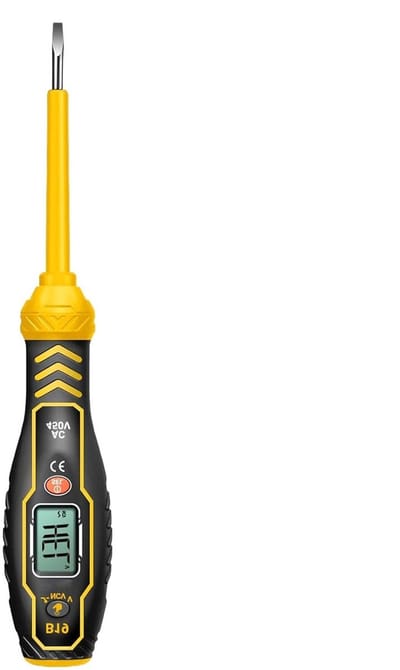 Elektrische testpen - Spanningsmeter tester - Elektra controleren - Digitaal display - 30-1000V AC - Geel