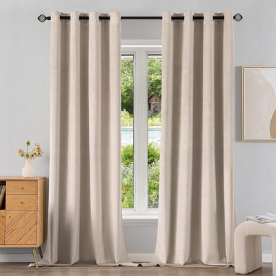 Dailygoods- Gordijn 100% verduisterend - Fluwelen Gordijn - Thermisch - 2 Panelen - Geluidloos - 140 x 260 cm - Raamdecoratie