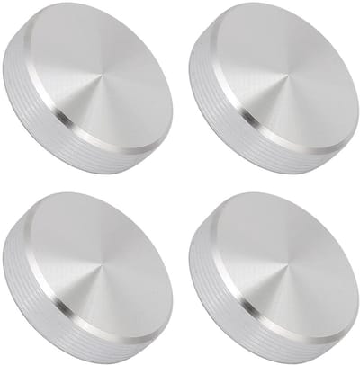 Aluminium Schijven - Glazen Tafel Adapters - Meubelverbinding - Gepolijst Oppervlak - 30 mm x 8 mm - Zilver