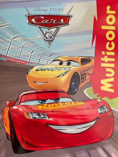 MultiColor Kleurboek Disney Pixar Cars Kleurboek - Lightning McQueen & Cruz Ramirez - 32 Pagina's - 17 Kleurplaten en 17 Voorbeelden - Kleurboek Voor Kinderen - Creatief Knutselen - Uitermate Geschikt voor Kleurpotloden en Wasco