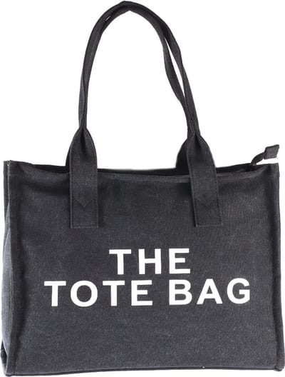 Giuliano canvas shopper 'The Tote Bag' - Zwart - Dames - Ruim