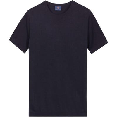 Baileys Trui Short Sleeve Crew Neck Single Knit Navy / male