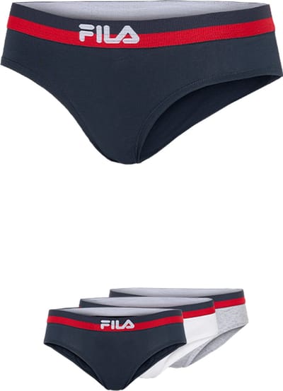 Fila Urban Brief Slip Gekleurde Waistband - Maat XS - 3 Pack - Navy/Wit/Grijs