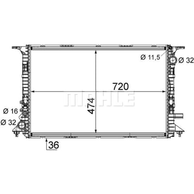 Radiator, motorkoeling MAHLE CR 1201 000S