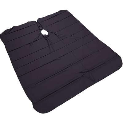 Cape de Barbier Imperméable Résistante à la Teinture Légère Cape de Coupe de Cheveux pour Adulte Utilisation à Domicile Salon noir