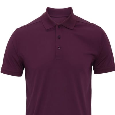 Premier Heren Coolchecker Poloshirt (Aubergine)