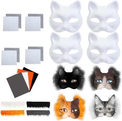 Set van 10 Lege Papieren Maskers voor DIY, Perfect voor Carnaval, Cosplay en Halloween Feesten