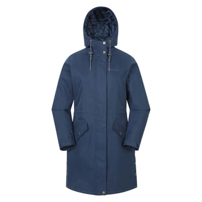 Mountain Warehouse dames/dames Polperro lichtgewicht gewatteerde waterdichte jas (Marine)