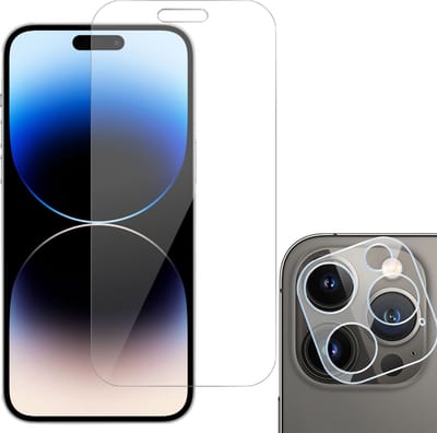 Geschikt voor iPhone 14 Pro Screenprotector + Beschermglas Geschikt voor iPhone 14 Pro Camera Lens