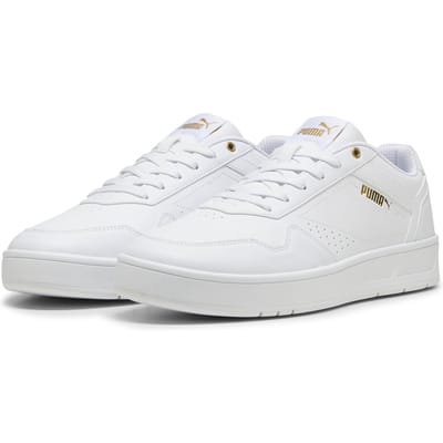 PUMA Court Classic Unisex Sneakers - PUMA White-PUMA Gold