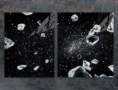 TMK ArtDeko - Snijplank - Glas - 85x52cm - Lód Motief - Veelzijdige Keukenbescherming
