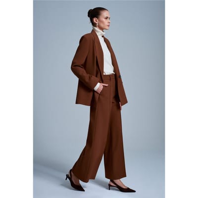 Wijd-Leg Crepe Broek