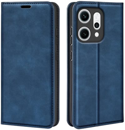 MobyDefend Hoesje - Geschikt voor Oppo Reno14 - Luxe Wallet Bookcase (Magnetische Sluiting) - Blauw