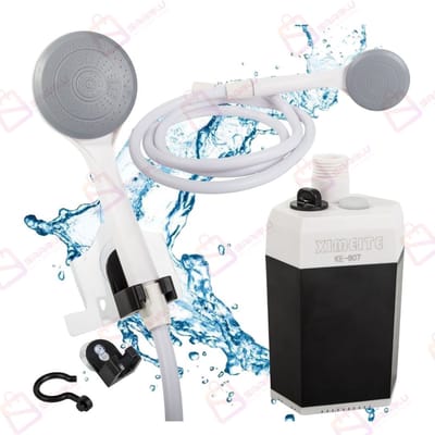 Draagbare Elektrische Reisdouche met Accupomp – Comfortabele Campingdouche voor Auto & Outdoor–Draagbare Elektrische Douchepomp – Kamperen – Camping Douche – Reisdouche – Douche voor huisdier – Opgewaardeerde draagbare douche – Buitendouche – 73286