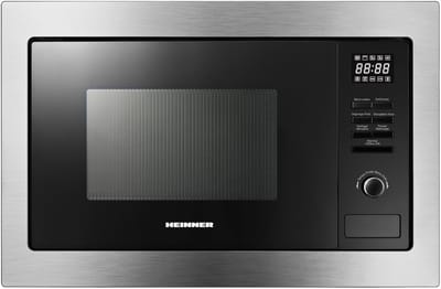 Heinner Inbouw Magnetron – 25 L – 900 W – 1000 W Grill – 5 Vermogensniveaus – Ontdooifunctie – 95 Min Maximale Kooktijd – Digitale Bediening – Zwart/Zilver