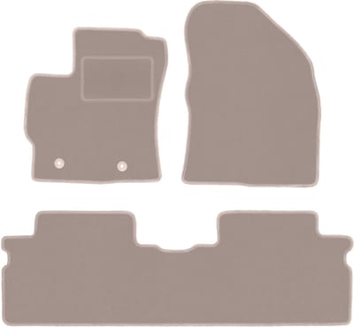 Beige velours matten voor: Toyota Verso minivan (2009-2013)