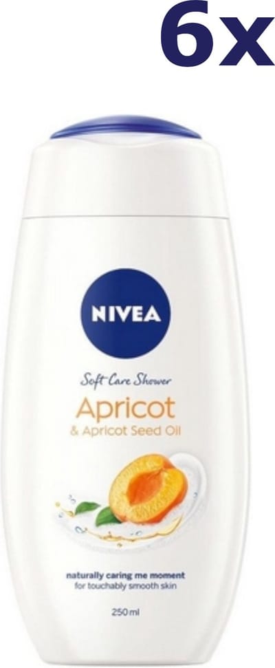 Nivea Care Shower Apricot & Apricot Seed Oil Douchegel - 6 x 250 ml