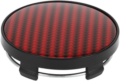 Dailygoods- Wielnaafdopjes 60 mm - Carbon Fiber Patroon - Beschermers - Universele Auto - Verpakking van 1 - Duurzaam - Naafdopjes