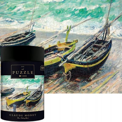 PUZZLE - 1000 STUKJES - Interdruk puzzel 1000 stukjes - Monet: Drie vissersboten - GERONIMO GAMES