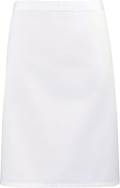 Schort/Tuniek/Werkblouse Unisex One Size Premier White 65% Polyester, 35% Katoen