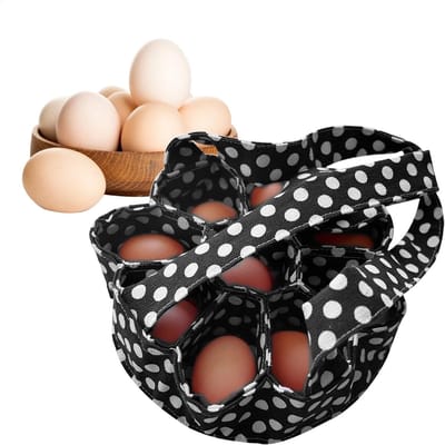 Eier Mand - Eier Zak - Eieren Verzamelen - 9 Vakken Ontwerp - 23 x 22 cm - Zwart